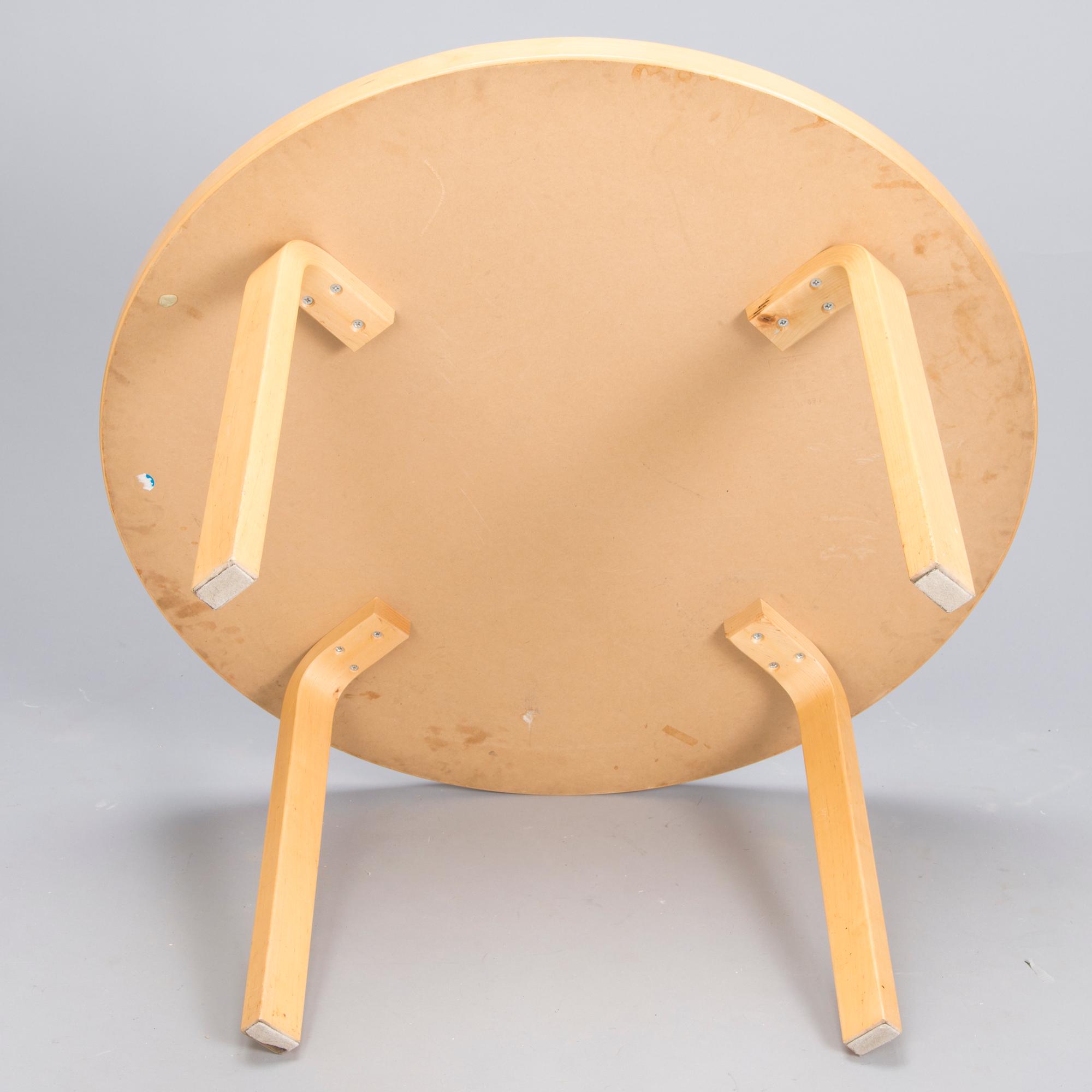 ALVAR AALTO,  a late 20th century  '90A', table for Artek.