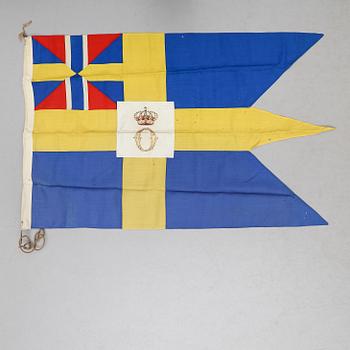ÖRLOGSFLAGGA, för konungariket Sverige och Norge, 1800-talets andra hälft.
