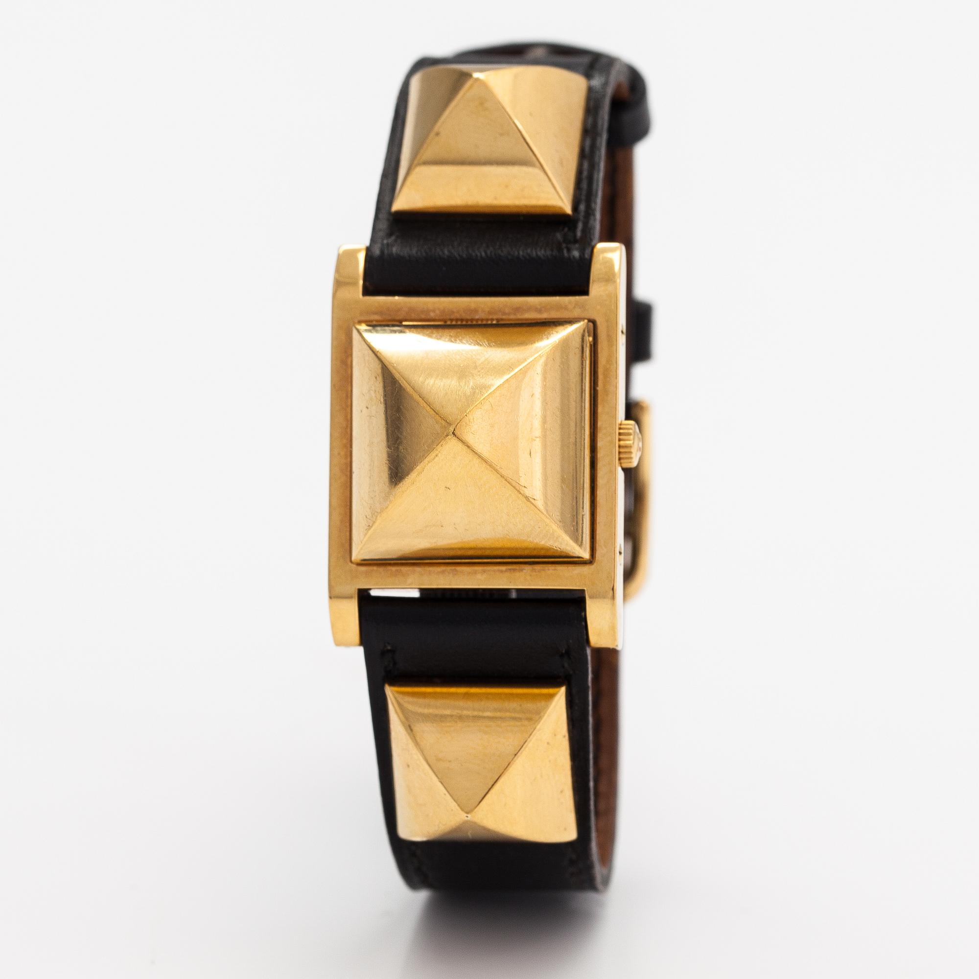 Hermes Medor, wristwatch, 23 x 23 mm.
