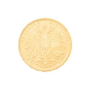 Gold coin, Austria-Hungary, 20 Corona, 1893.