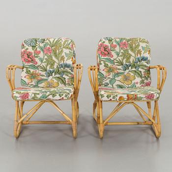 A PAIR OF ARMCHAIRS, MID 20TH CENTURY.