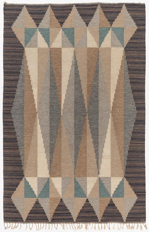 Ulla Parkdal, a flat weave carpat, c.. 304 x 196 cm, signed UP.