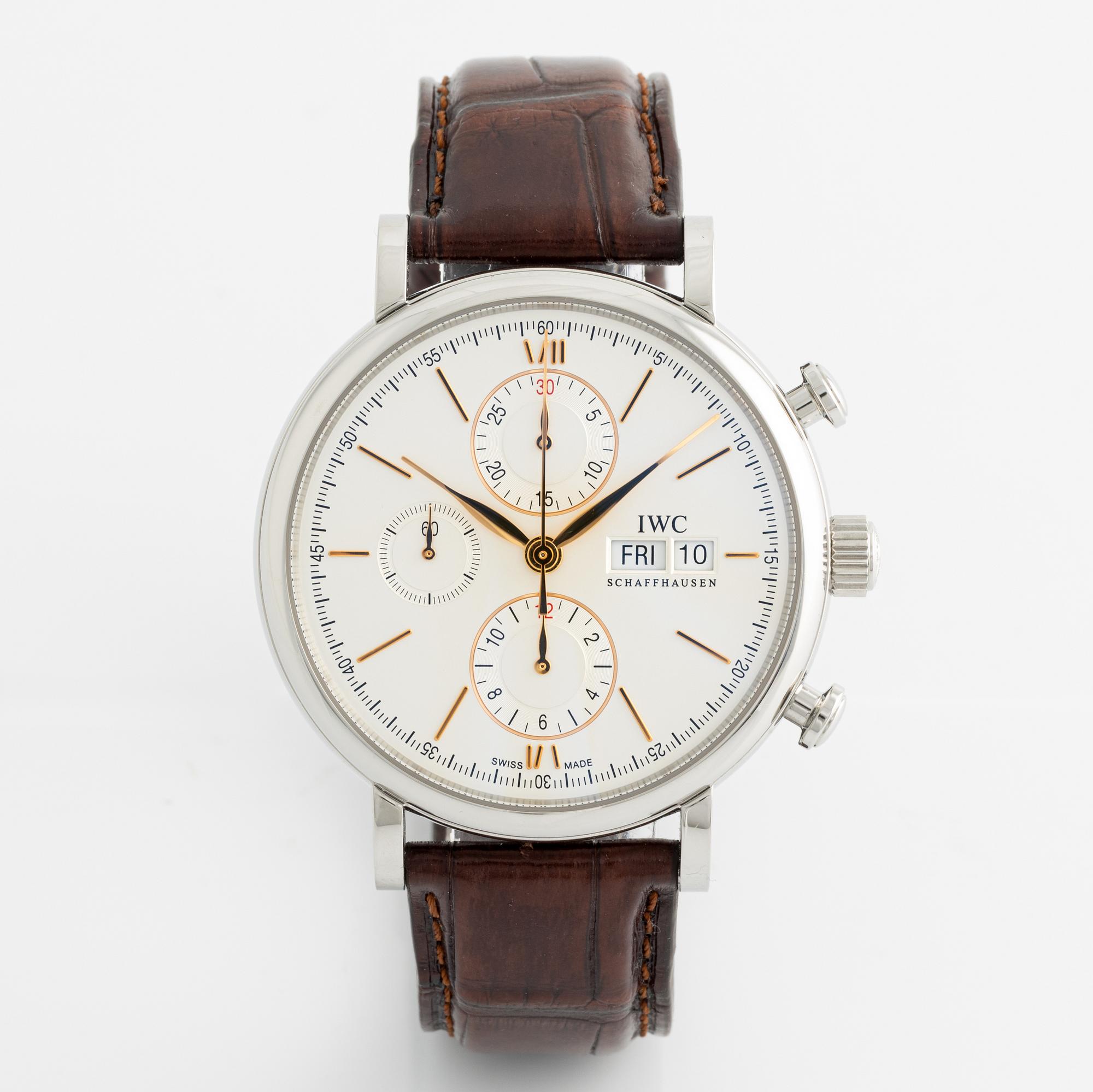 IWC, Portofino Chronograph, wristwatch, 42 mm.