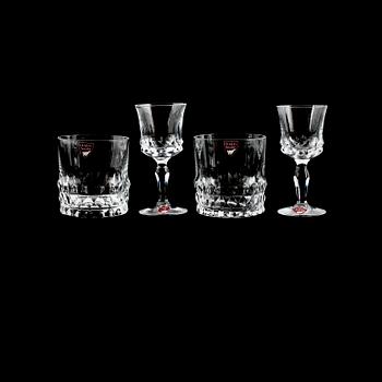 WHISKYGLAS, 9 ST SAMT LIKÖRGLAS, 12 st, "Silvia", Orrefors.