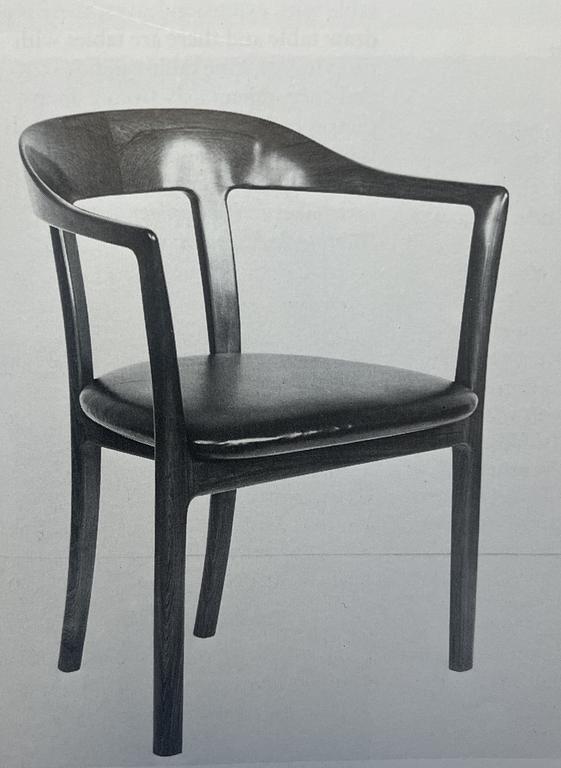 Ole Wanscher, a rosewood armchair, cabinetmaker A.J. Iversen, Denmark, 1950s-60s.