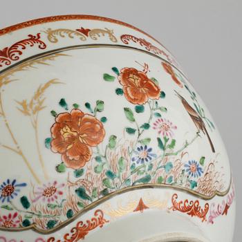 A famille rose 'European Subject' punch bowl, Qing dynasty, Qianlong (1736- 1795).