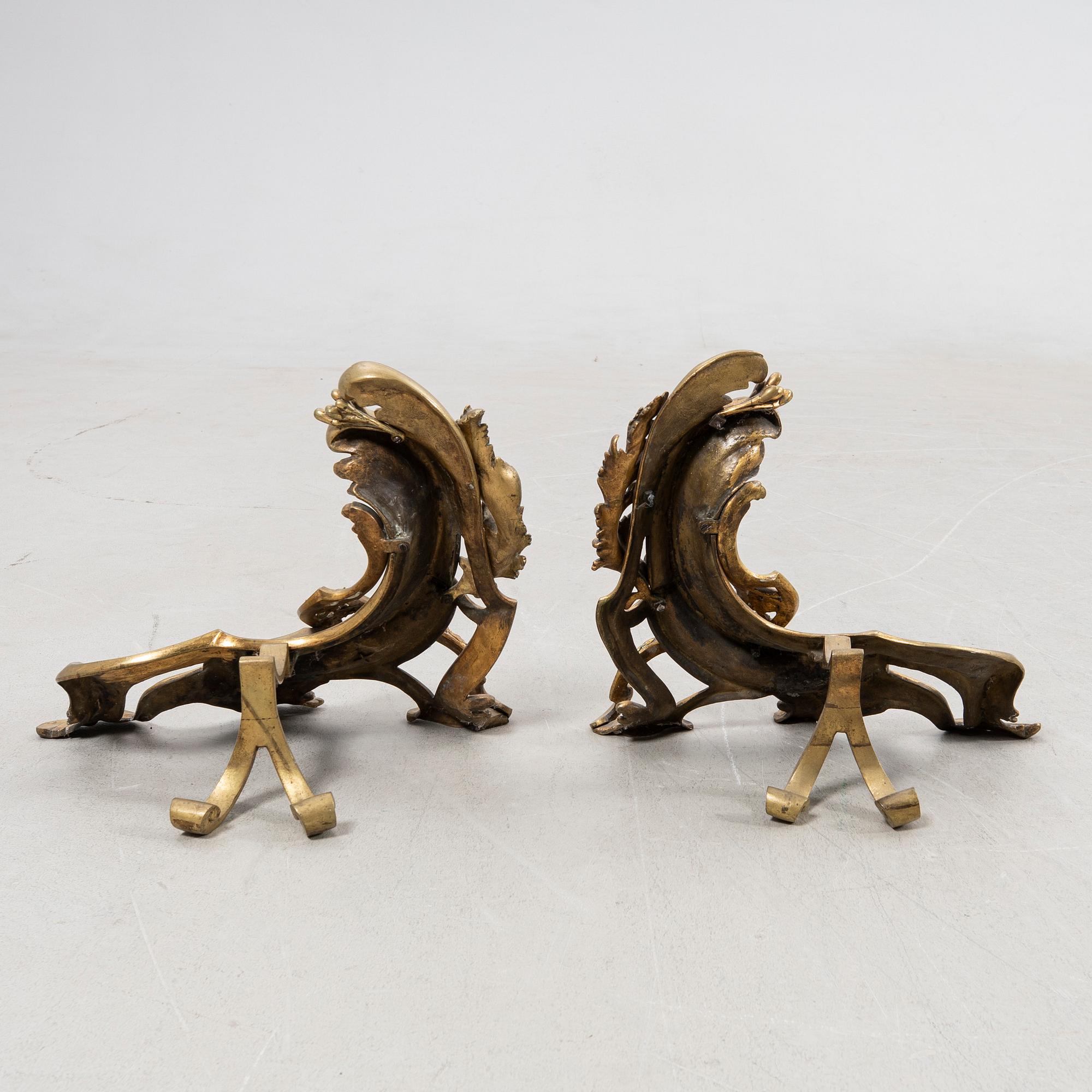 Eldhundar, ett par, Rokokostil, 1900-tal.