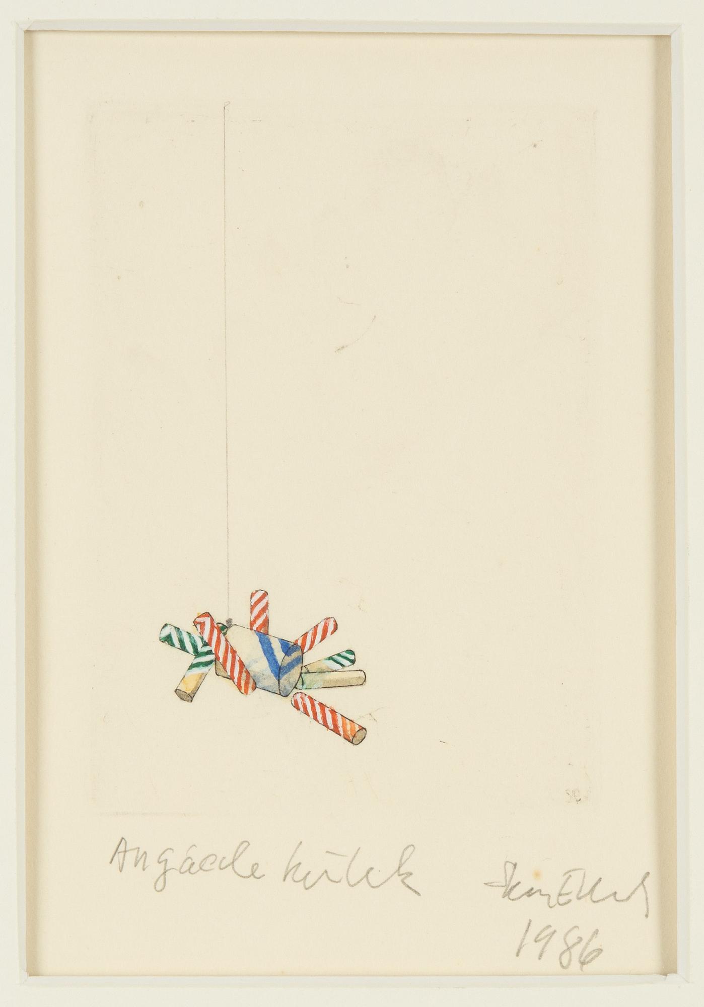 Sten Eklund, coloured etching, signed Sten Eklund and dated 1986.