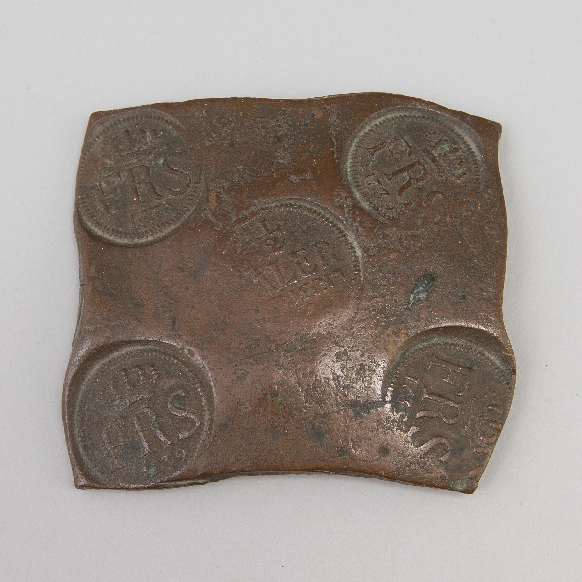 KOPPARMYNT, halv daler, 1739.
