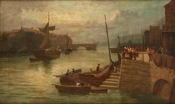 GUSTAVE L TOURRIER, tillskriven, olja på duk, signerad.