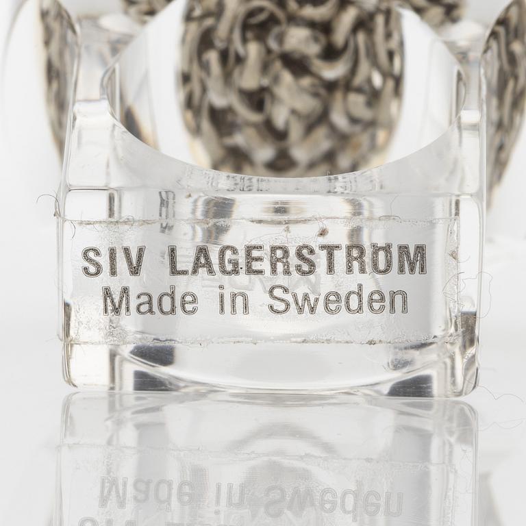 Siv Lagerström, three acrylic rings, 1970s.