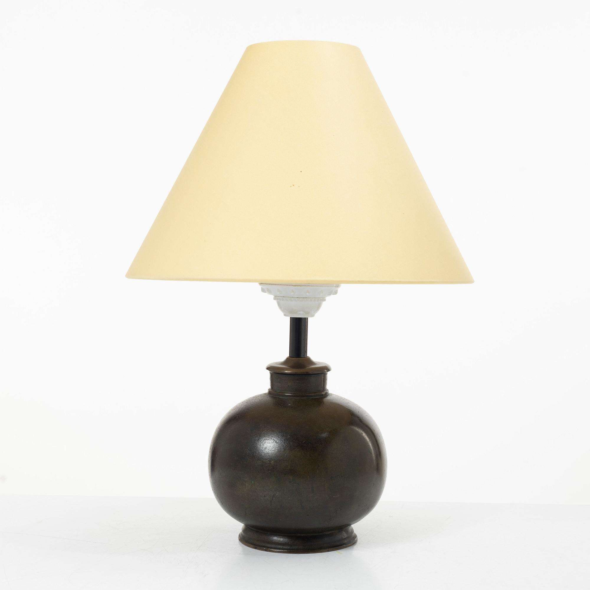 Jacob Ängman, tillskriven, bordslampa, funkis, GAB Brons, 1930-tal.