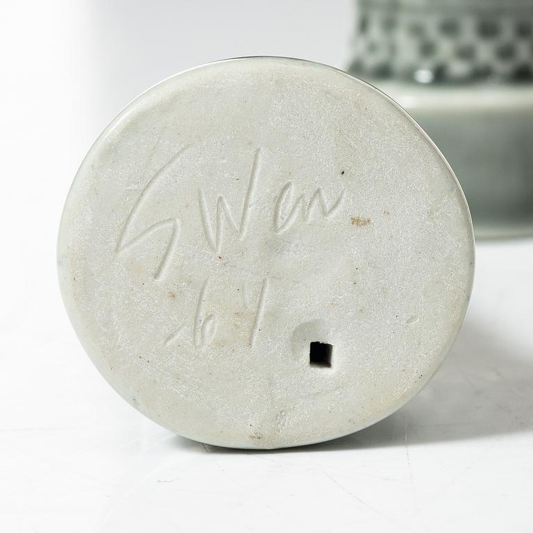 Sven Wejsfelt, a set of 33 stoneware chess pieces, Gustavsberg Studio 1964.