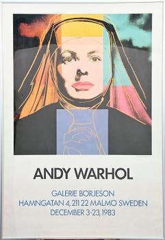 ANDY WARHOL, affischer, 2 st, Galerie Börjeson, Malmö, 1983.