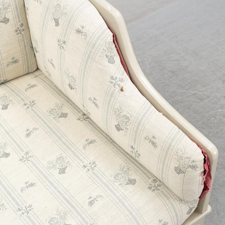 A Gustavian sofa, end of the 18th Century.