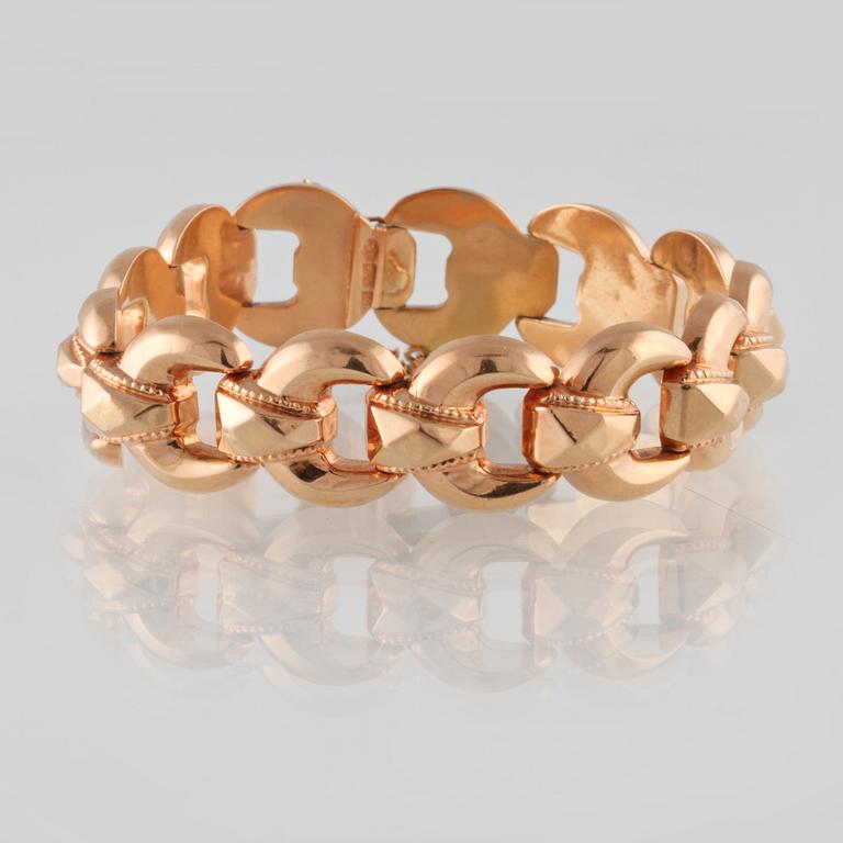 ARMBAND, 18K guld, utländska stämplar. Vikt 25,0 gram.