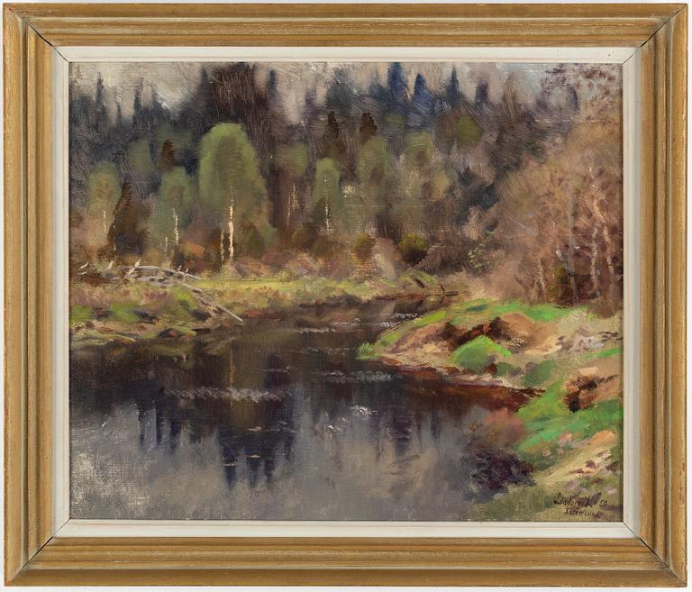 LINDORM LILJEFORS, olja på masonit, signerad Lindorm L och daterad Strömsund -50.