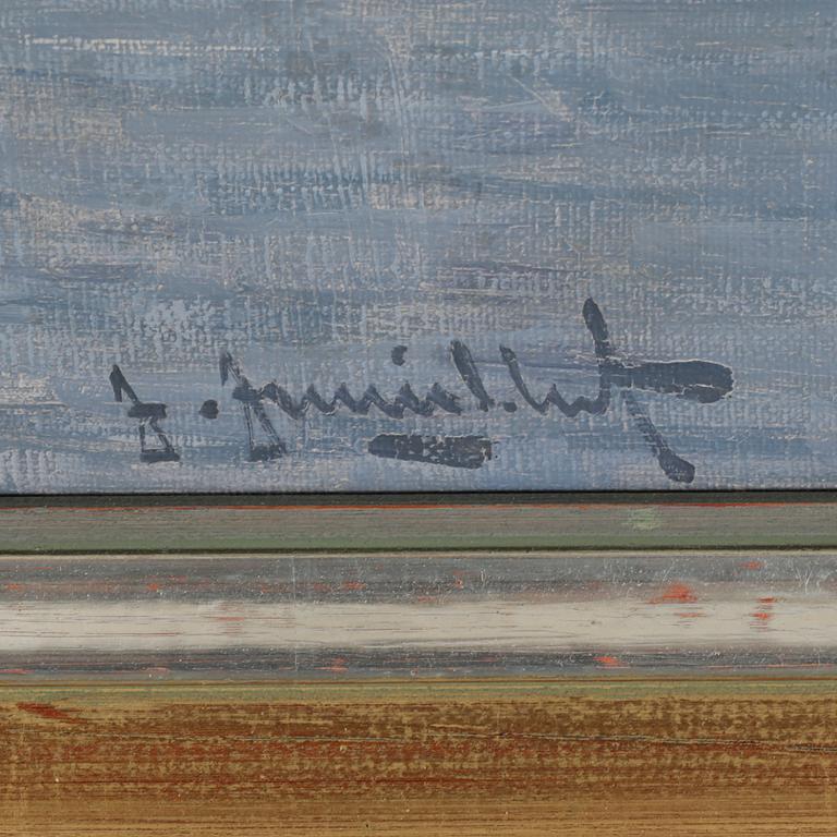 UNKNOWN ARTISt, oil on canvas, signed, from the first half of the 20th century.