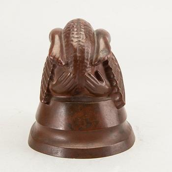 Nils Fougstedt, a bronze sculpture, unsigned, Nic. O. Schmidt, Broncestøber.