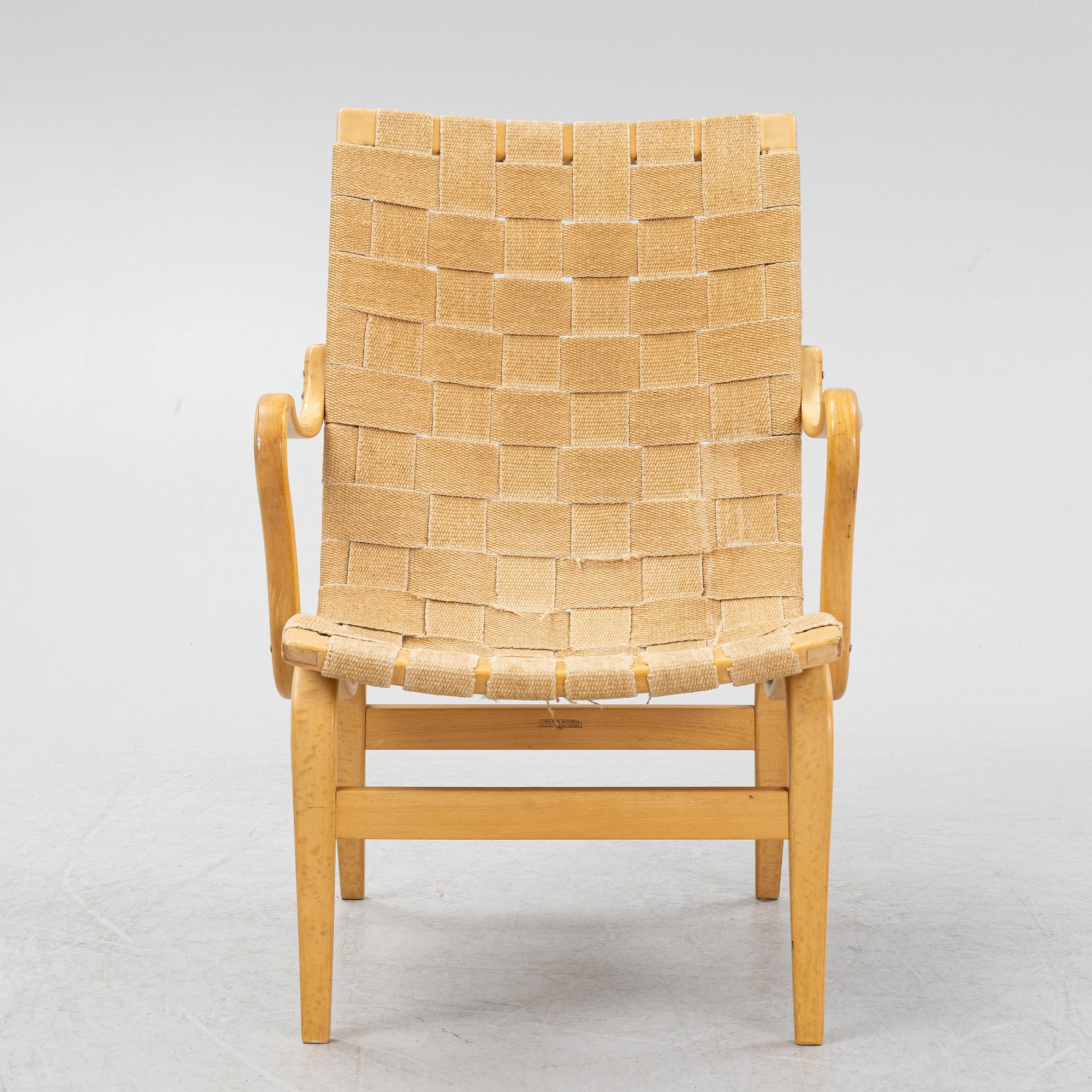 Bruno Mathsson, an 'Eva' easy chair for Karl Mathsson, second part of the 20th Century.