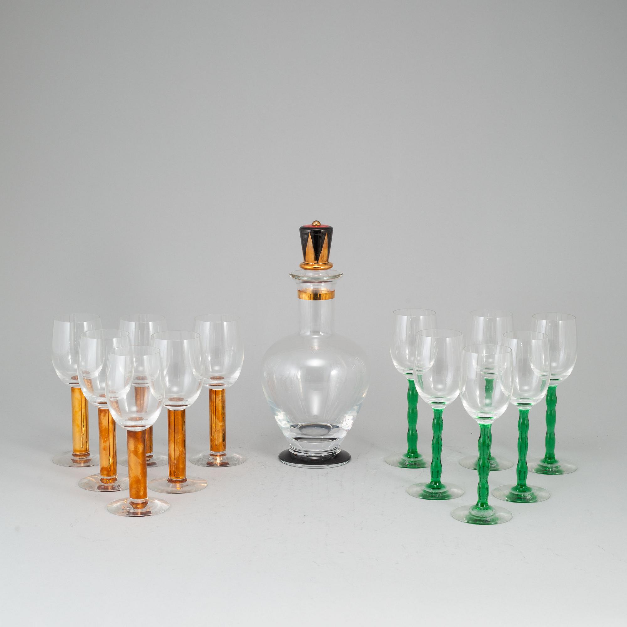 GUNNAR CYRÉN, 'Nobel', part glass service, Orrefors (13 pieces).