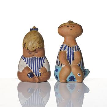 Lisa Larson, figurines, 2 pcs, Gustavsberg.
