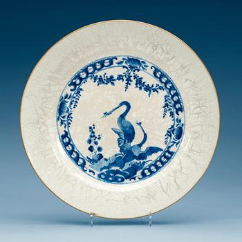 A blue and white armorial charger with the arms of Grill, Qing dynasty, Qianlong (1736-95).