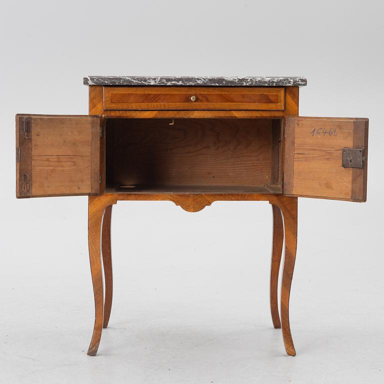 A Rococo bedside cabinet, 18th century.