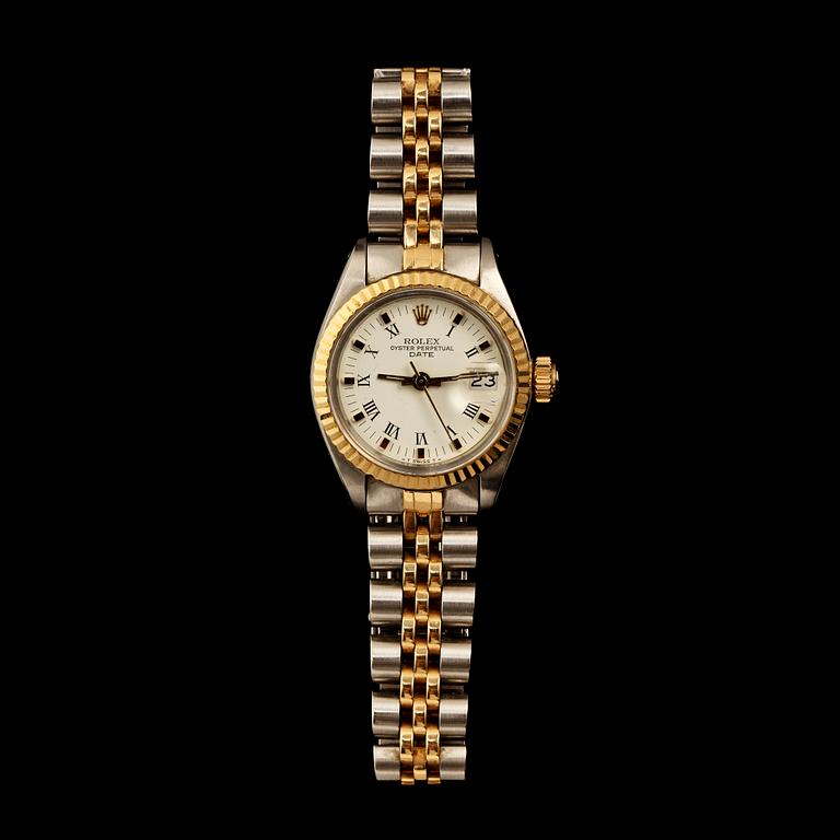 DAMARMBANDSUR, Rolex, Oyster Perpetual, date, automatisk.
