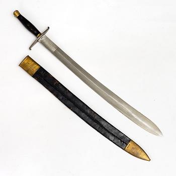 A Swedish cutlass 1810 pattern, with scabbard.