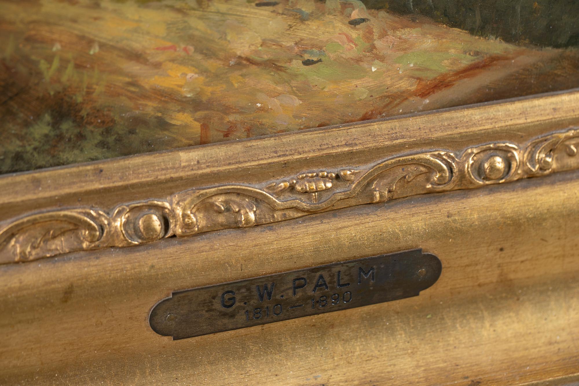 Gustaf Wilhelm Palm, Okänd konstnär, Vy mot Stockholm från öster, ca 1860.