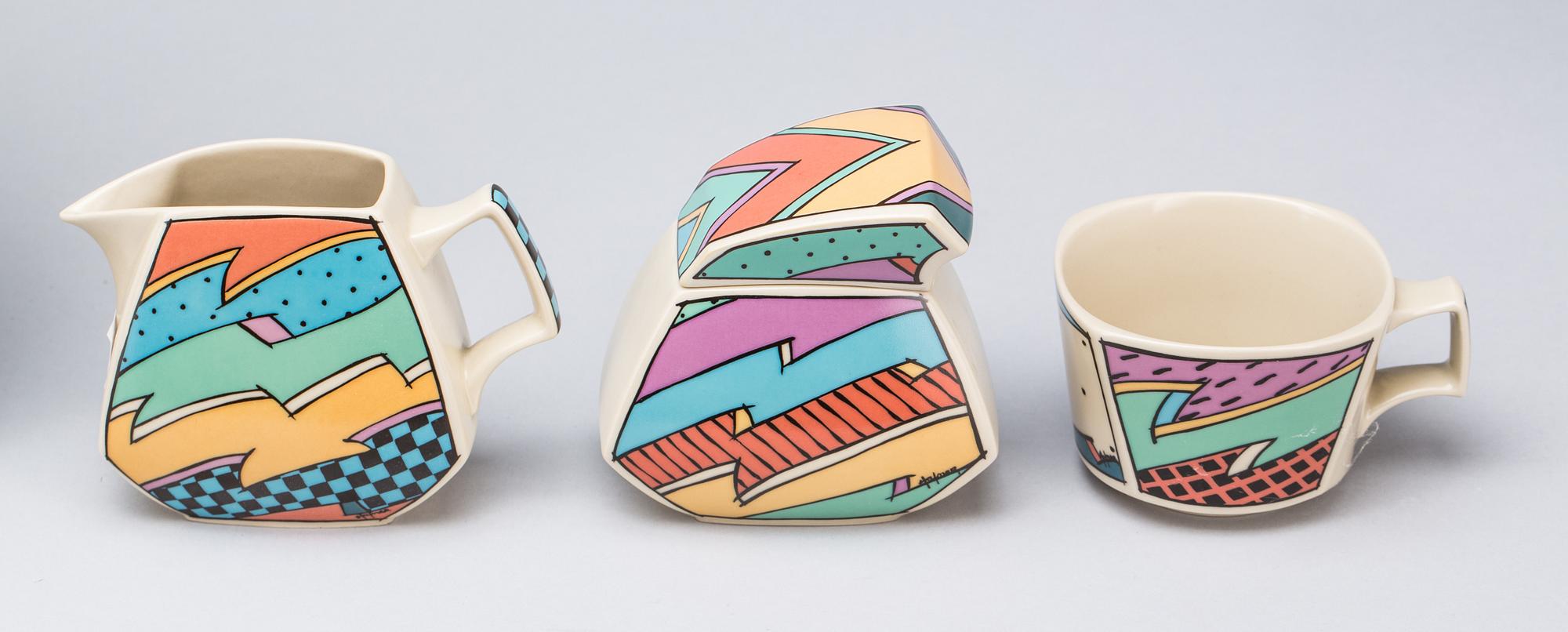 SERVISDELAR, 43 delar, porslin. "Flash One" Dorothy Hafner, Rosenthal.