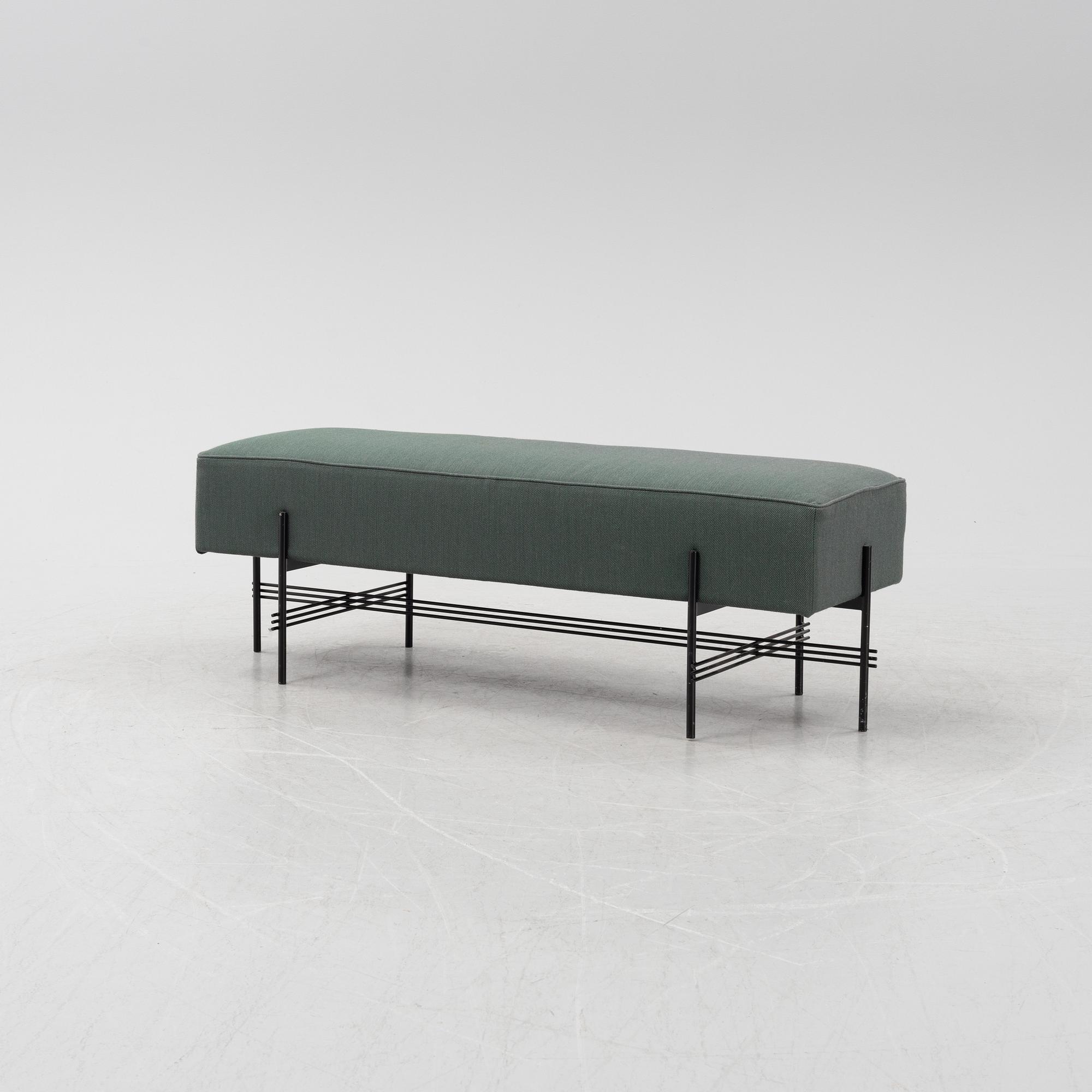 A TS Pouffe bench by GamFratesi for Gubi, designed 2014.