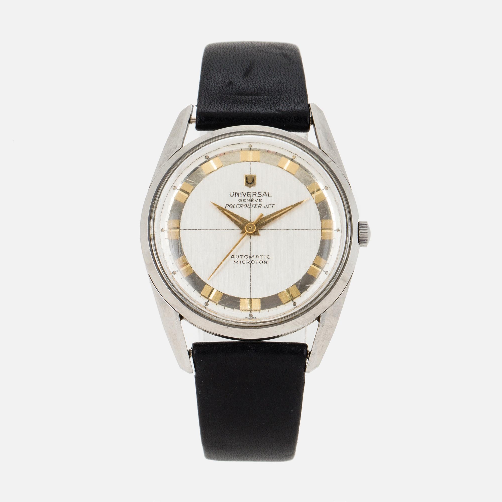 UNIVERSAL, Genève, Polerouter Jet, “Patented Rights Pending”, wristwatch, 33,6 mm.