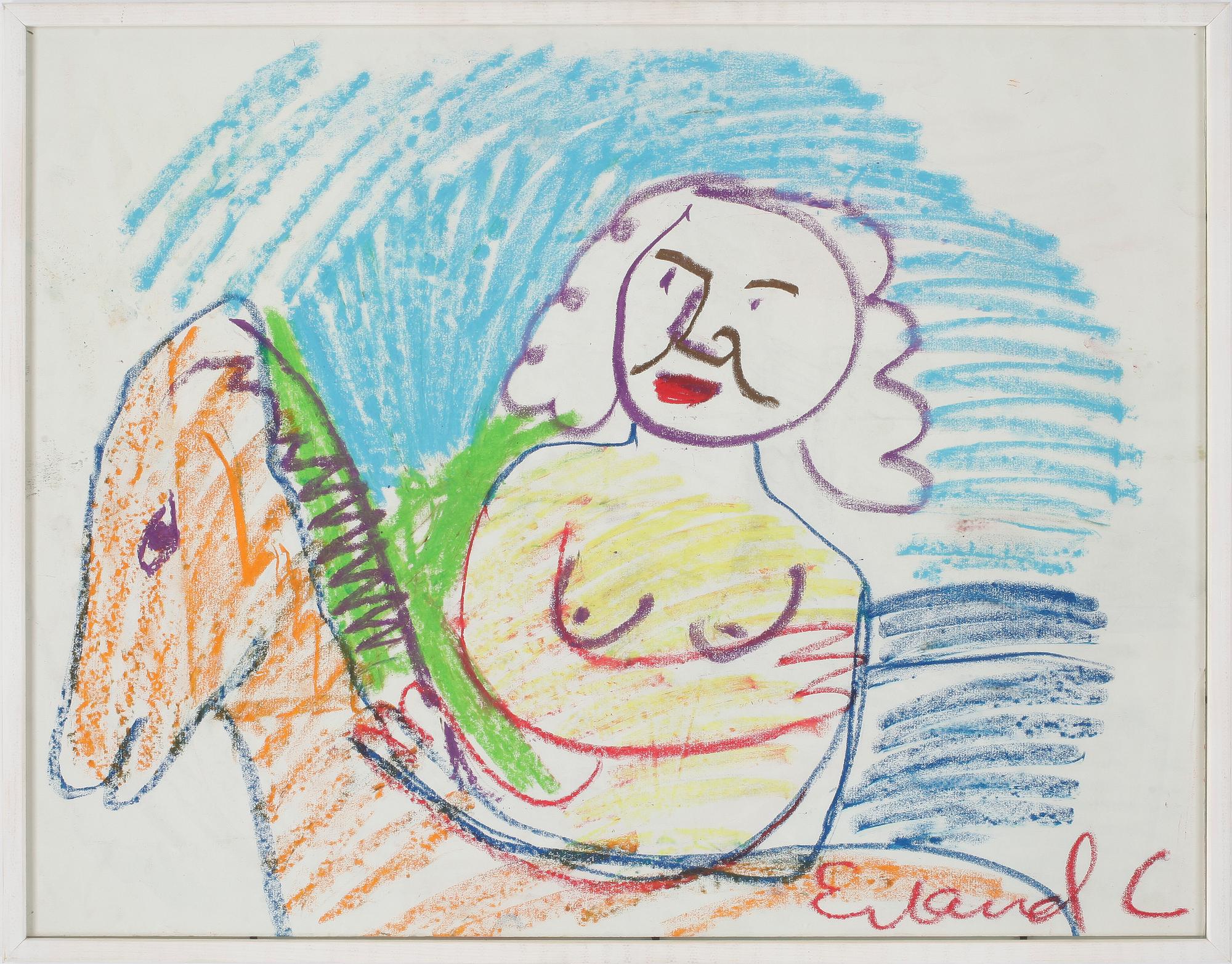 ERLAND CULLBERG, pastell på papper, sign.