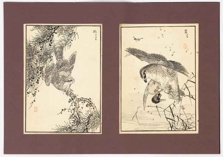 Kōno Bairei, a set of 16woodblock prints in colours, 1881-84.