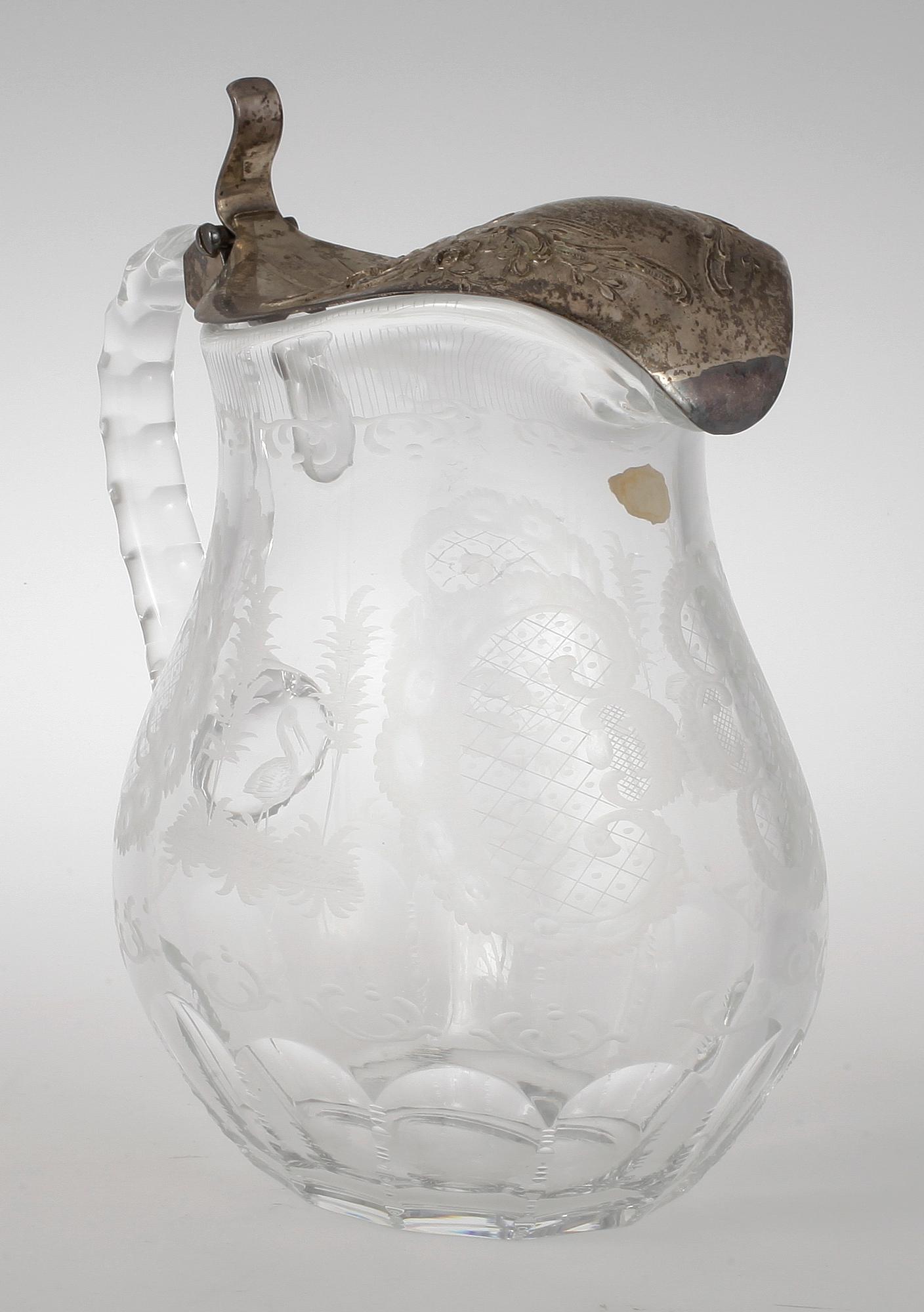 KANNA, glas samt silver, Kunstglasfabrik Josephinhütte, 1800/1900-tal.