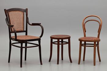 KARMSTOL, STOL samt PALL, Jacob & Josef Kohn, Wien, 1900-talets första hälft.