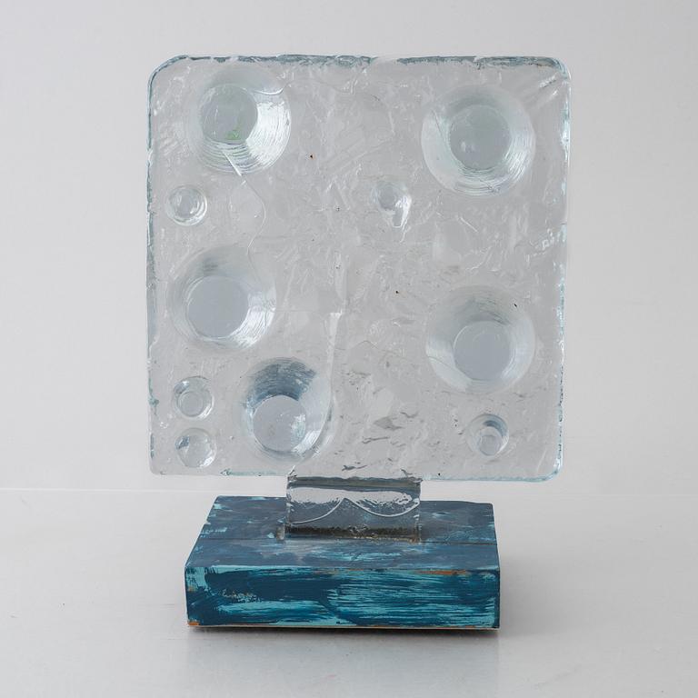 Edvin Öhrström, sculpture, cast glass, Lindshammar Glassworks.