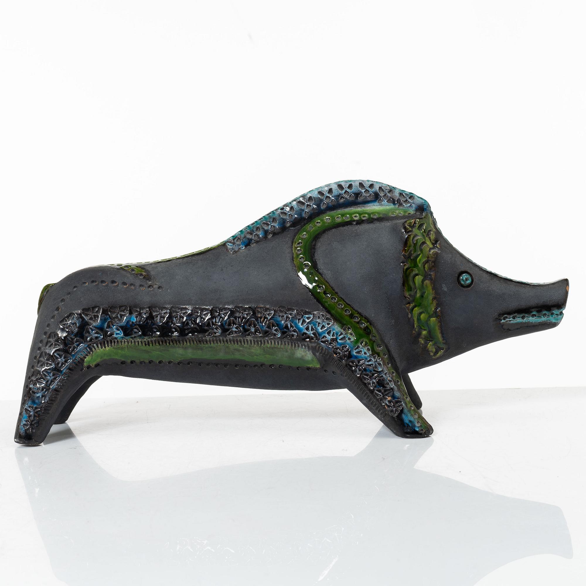 Aldo Londi, Wild boar, ceramic, Bitossi.