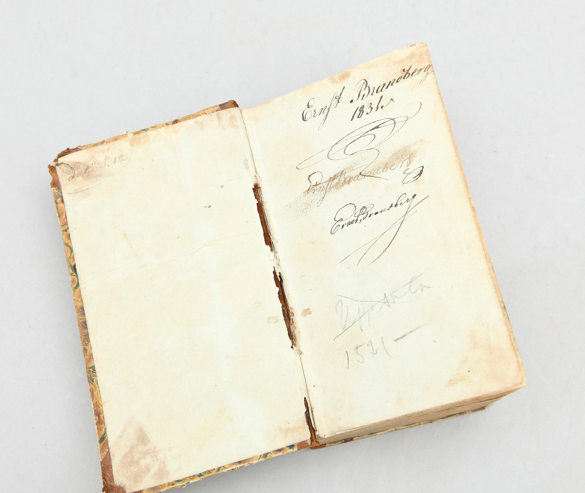 BOK, "Alexandri Magni Historia" av Q Curtius Rufus. Tryckt 1721 i Leipzig.