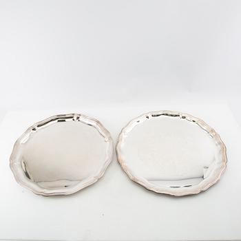Trays/Serving platters including GAB silverplate, first half of the 20th century.