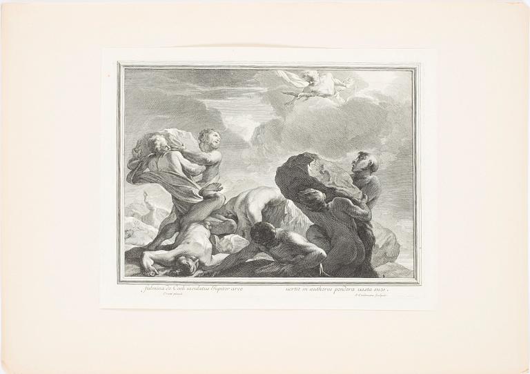 PARTI GRAFIK, 7 st, 1700-tal samt AKVARELLER, 2 st, av Jocke Åkerblom, daterade 1927.