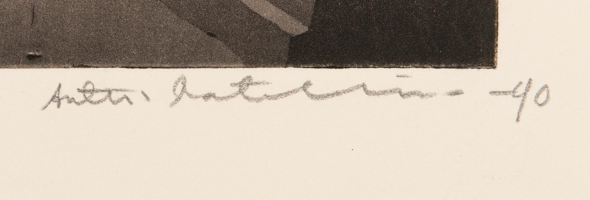 ANTTI RATALAHTI, etching, signed and dated -90, numbered 34/70.