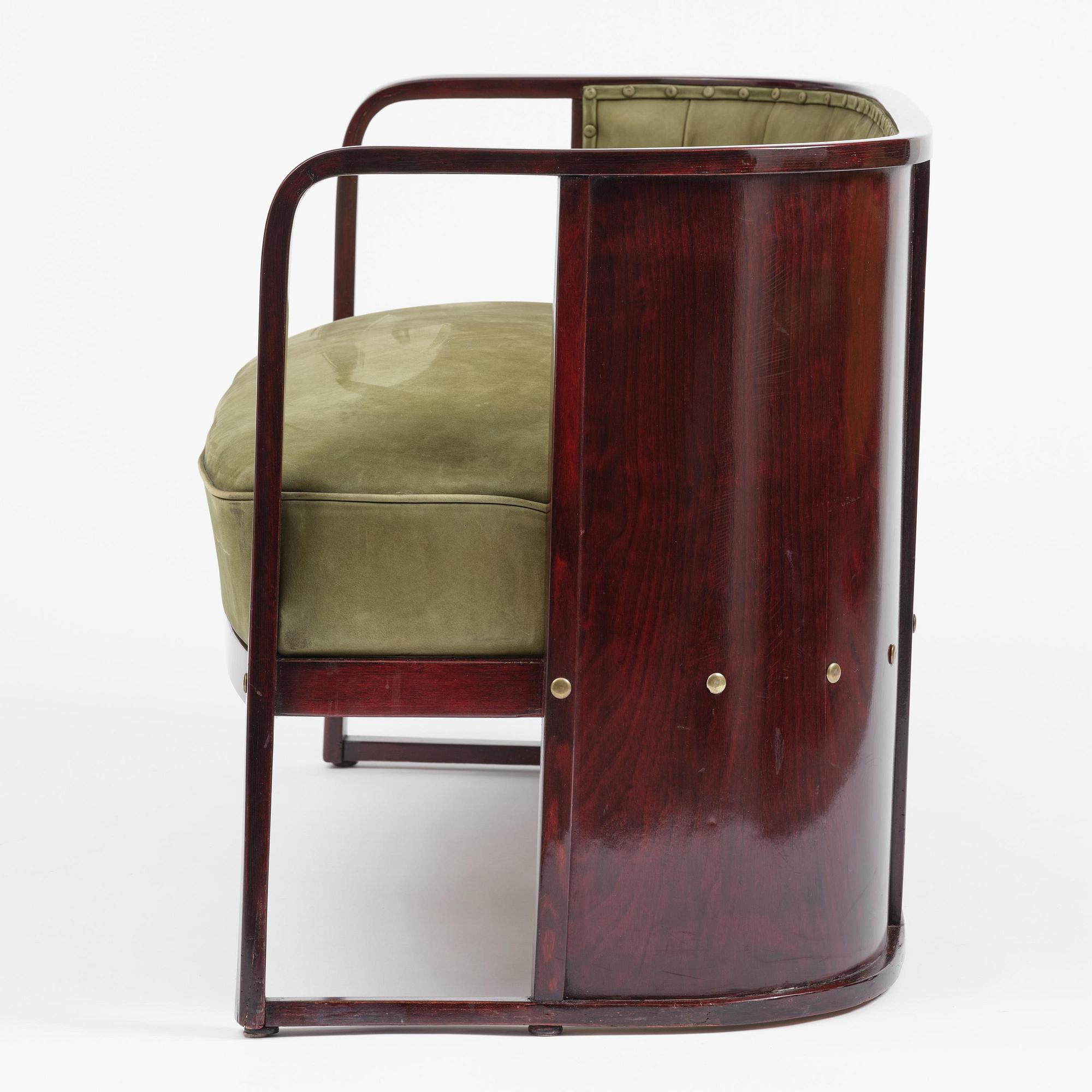 Josef Hoffmann, salongsmöbel, fyra delar, modell 421/428, Jacob & Josef Kohn, Wien, 1900-talets början.