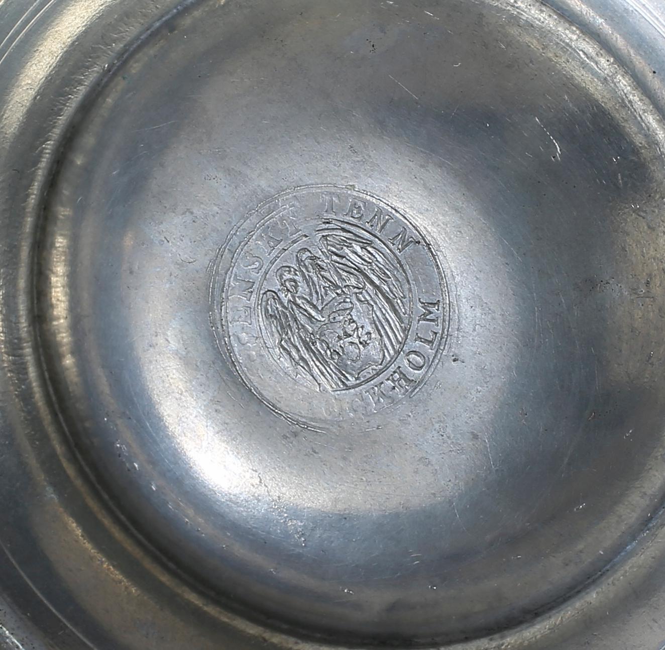MJÖLKKANNA samt SOCKERSKÅL, två delar, tenn, Svenskt Tenn, 1900-talets första hälft / mitt.