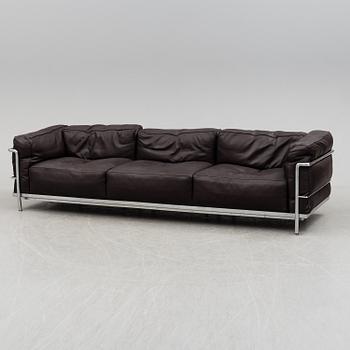 A 21th century sofa "LC3" by Pierre Jeanneret & Charlotte Perriand, Le Corbusier, Cassina, Italy.