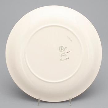 A set of twelve Stig Lindberg 'Löja' creamware plates, Gustavsberg 1948-62.