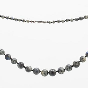 A 20th century Swedish labradonit necklace Wiwen Nilsson Lund 1940, length 61,5 cm.