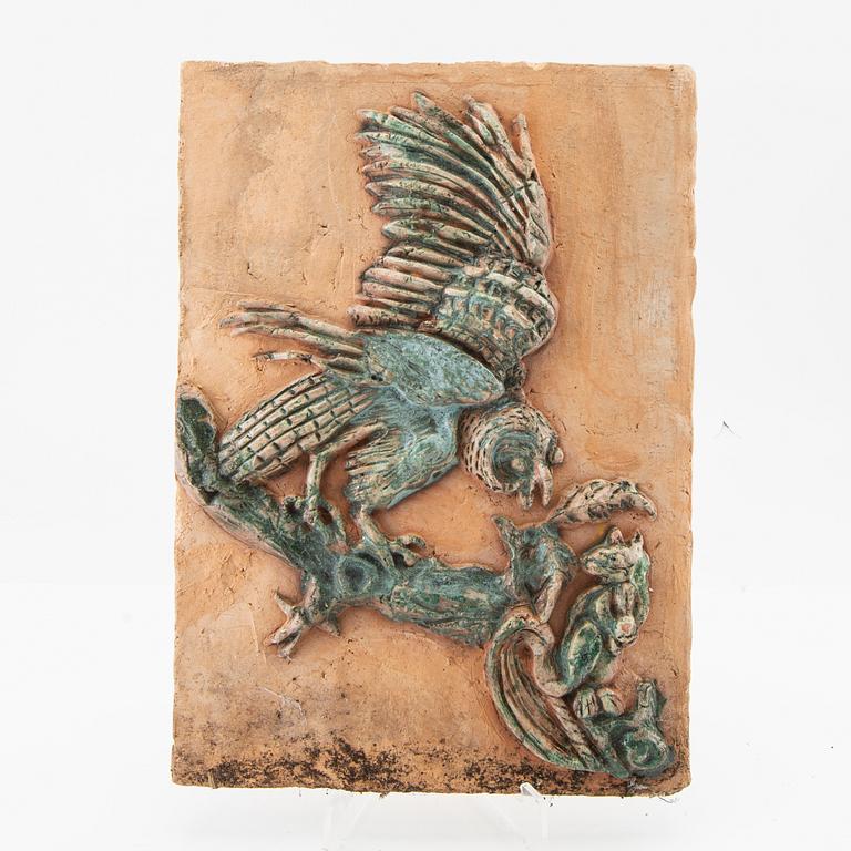 Tommy Assarsson, Wall plaque Owl with prey.